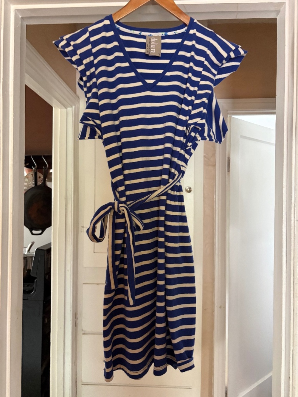 Dolan Left Coast Collection Blue & White Stripe Dress 🌊✨ Size Small
